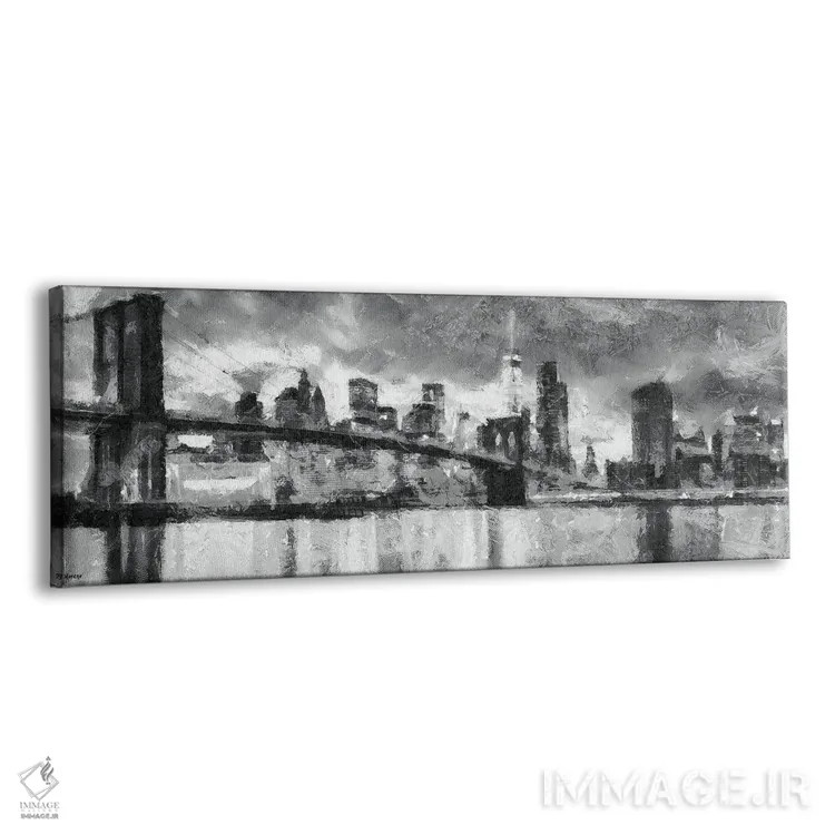تابلو نیویورک سیاه و سفید اثر پی.دی. مورنو - نمای پرسپکتیو محصول