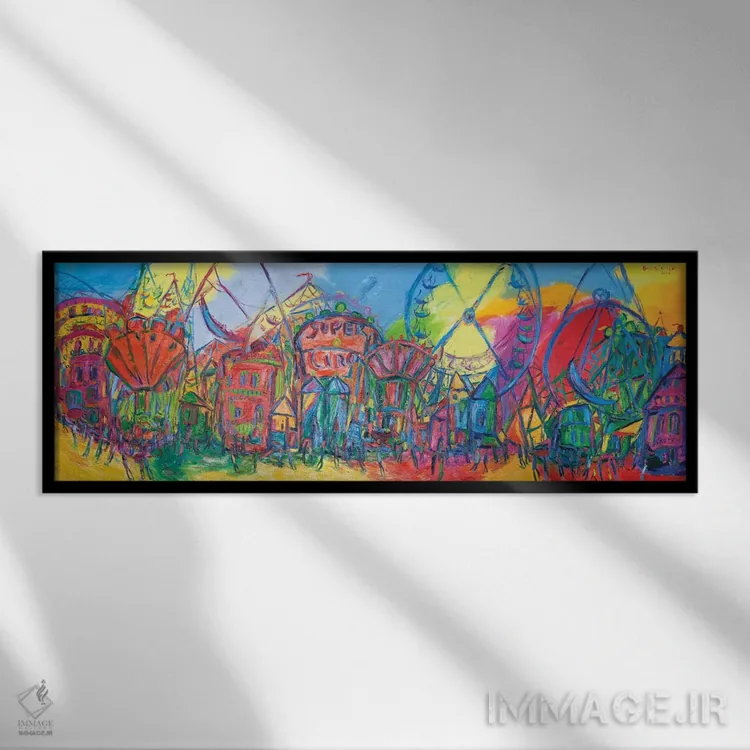 تابلو نمایشگاه والنسیا، اسپانیا اثر پریس کربونل - نمای قابدار مشکی