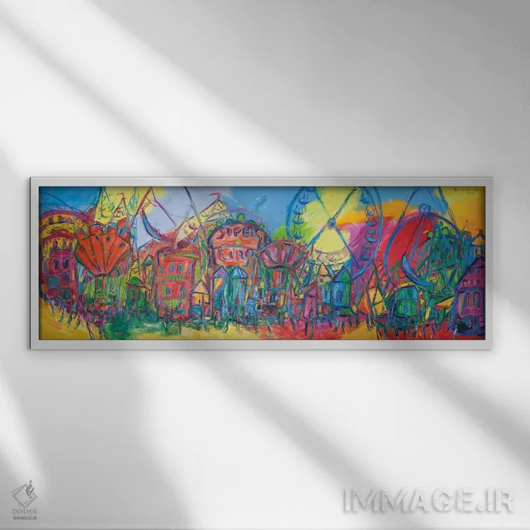 تابلو نمایشگاه والنسیا، اسپانیا اثر پریس کربونل - نمای قابدار سفید