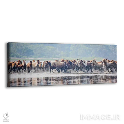 تابلو اسبهای آبی II اثر پیاچ برچت - نمای پرسپکتیو محصول