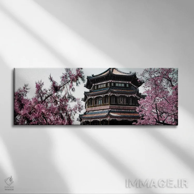 تابلو بهار صورتی I اثر فیلیپ هوگونار - نمای روبهرو روی دیوار