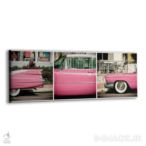 تابلو "کادیلاک صورتی کلاسیک" اثر فیلیپ هوگونار - نمای پرسپکتیو محصول