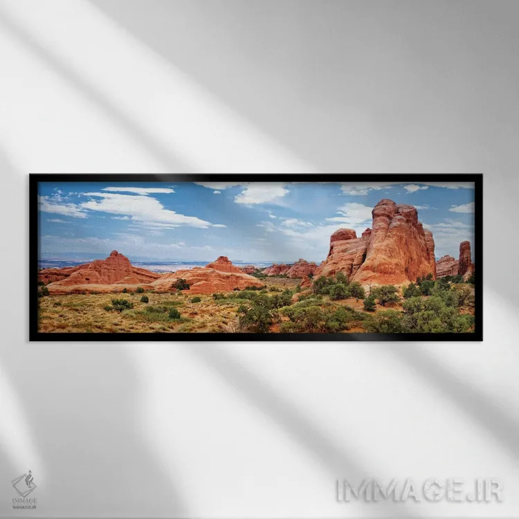 تابلو formations سنگی، پارک ملی آرچز، مواب، یوتا، ایالات متحده اثر فیلیپ هوگونار - نمای قابدار مشکی