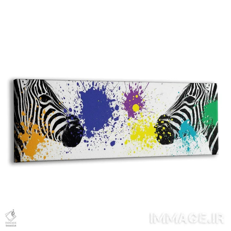 تابلو گورخرها صورت به صورت III اثر فیلیپ هوگونار - نمای پرسپکتیو محصول