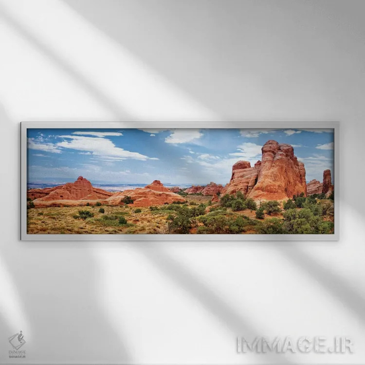 تابلو formations سنگی، پارک ملی آرچز، مواب، یوتا، ایالات متحده اثر فیلیپ هوگونار - نمای قابدار سفید