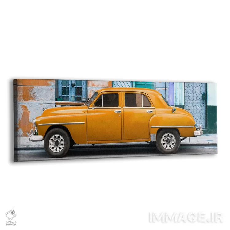 تابلو "خودروی کلاسیک آمریکایی نارنجی" اثر فیلیپ هوگونار - نمای پرسپکتیو محصول