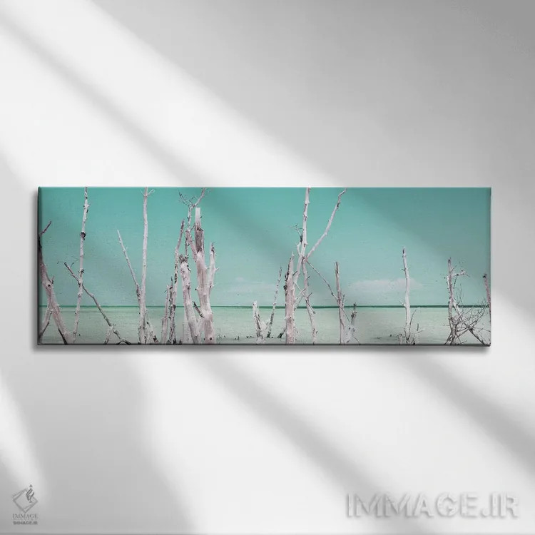 تابلو "طبیعت وحشی اقیانوس" اثر فیلیپ هوگونار - نمای روبهرو روی دیوار