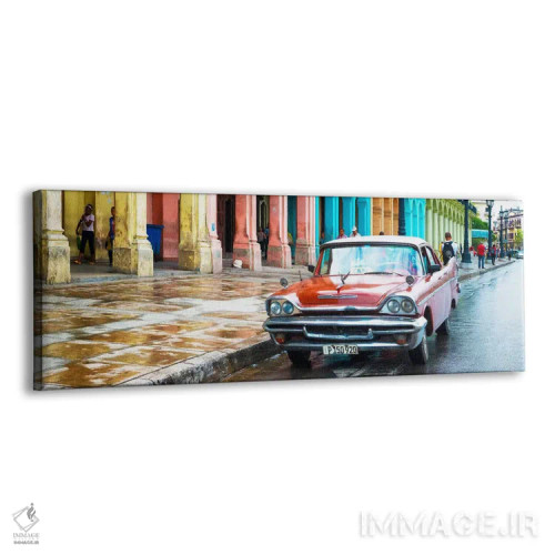 تابلو "تاکسی قرمز هاوانا" اثر فیلیپ هوگونار - نمای پرسپکتیو محصول