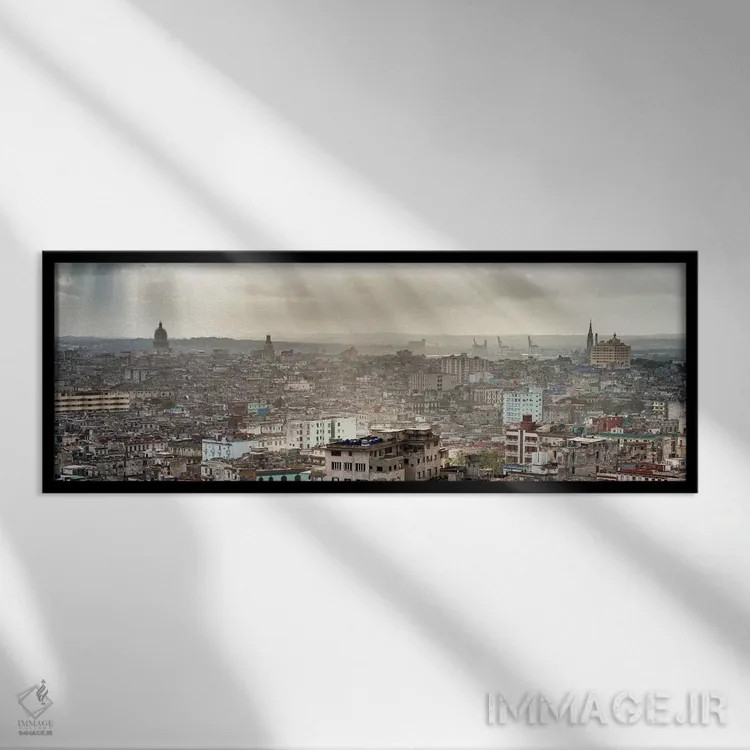 تابلو "اشعههای نور بر هاوانا II" اثر فیلیپ هوگونار - نمای قابدار مشکی