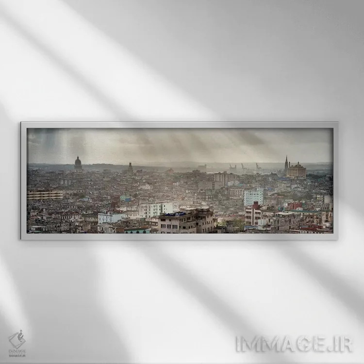 تابلو "اشعههای نور بر هاوانا II" اثر فیلیپ هوگونار - نمای قابدار سفید