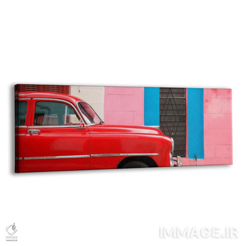 تابلو "شورلت قرمز در هاوانا" اثر فیلیپ هوگونار - نمای پرسپکتیو محصول