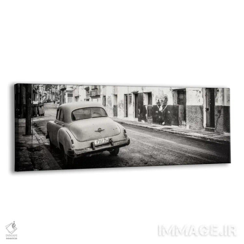 تابلو "خودروی کلاسیک در هاوانا به سیاه و سفید" اثر فیلیپ هوگونار - نمای پرسپکتیو محصول