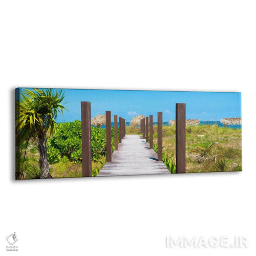 تابلو "پایگاه چوبی بر روی ساحل" اثر فیلیپ هوگونار - نمای پرسپکتیو محصول