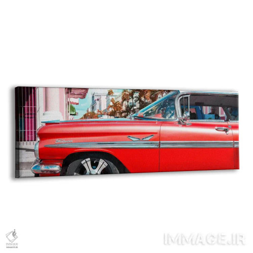 تابلو "خودروی قرمز قدیمی 'استریت ماشین'" اثر فیلیپ هوگونار - نمای پرسپکتیو محصول