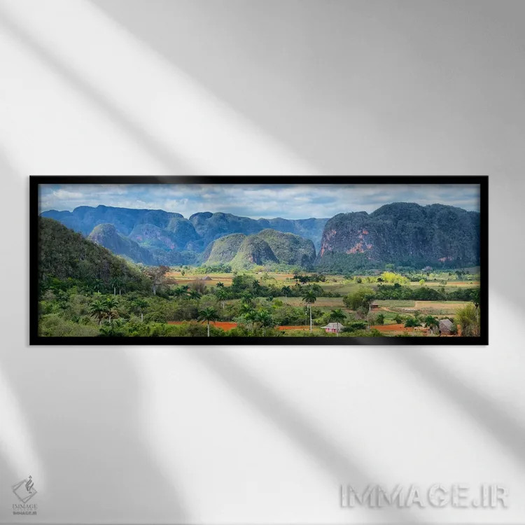 تابلو "دره وینالیس" اثر فیلیپ هوگونار - نمای قابدار مشکی