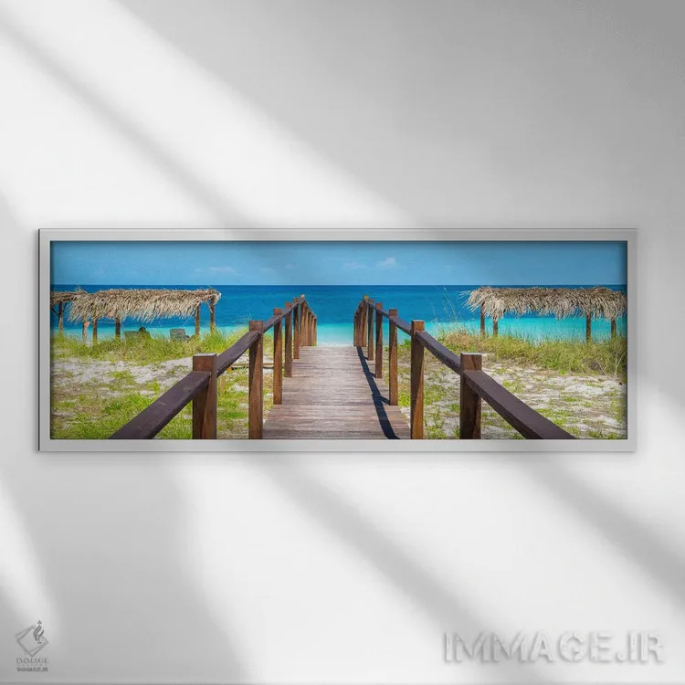 تابلو "راه به سمت ساحل" اثر فیلیپ هوگونار - نمای قابدار سفید