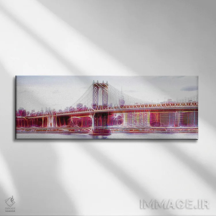 تابلو "پل نیویورک" اثر فیلیپ هوگونار - نمای روبهرو روی دیوار