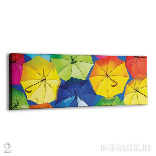 تابلو "چترهای رنگی" اثر فیلیپ هوگونار - نمای پرسپکتیو محصول