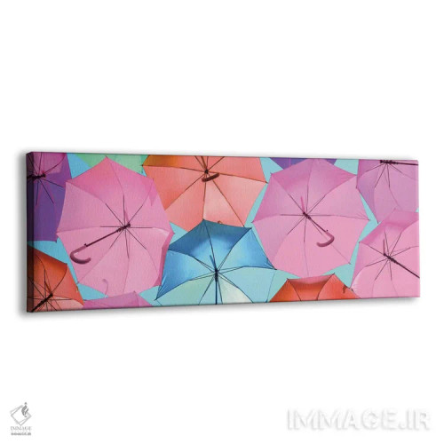 تابلو "چترهای رنگی" اثر فیلیپ هوگونار - نمای پرسپکتیو محصول