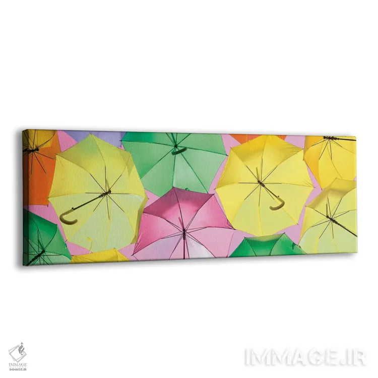 تابلو "چترهای رنگی" اثر فیلیپ هوگونار - نمای پرسپکتیو محصول