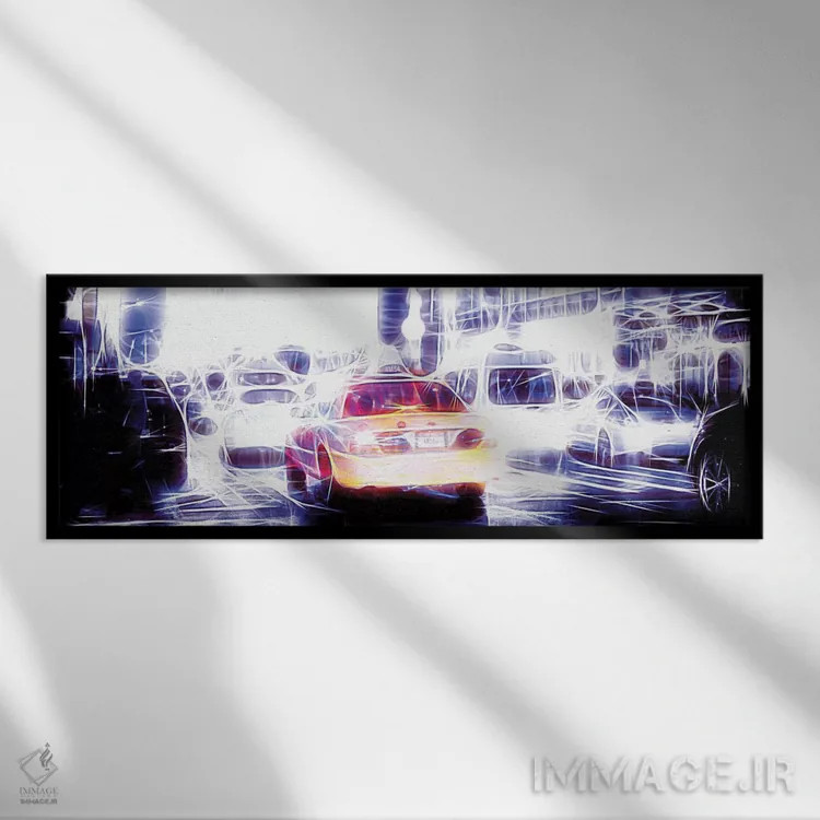 تابلو "تاکسی کَب II" اثر فیلیپ هوگونار - نمای قابدار مشکی