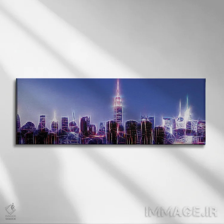 تابلو "شب آبی سلطنتی" اثر فیلیپ هوگونار - نمای روبهرو روی دیوار