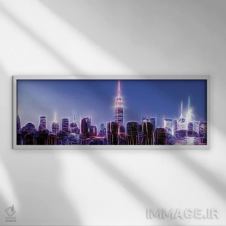 تابلو "شب آبی سلطنتی" اثر فیلیپ هوگونار - نمای قابدار سفید