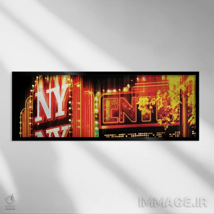 تابلو علامت نیویورک اثر فیلیپ هوگونار - نمای قابدار مشکی