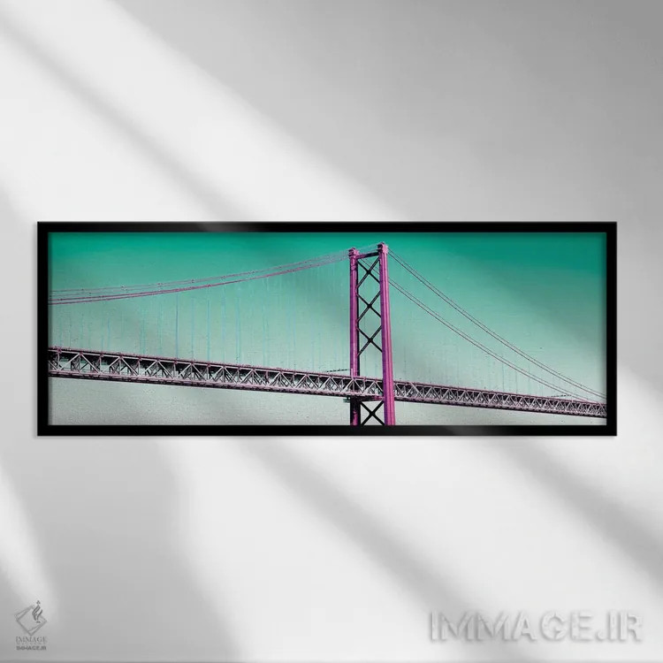 تابلو "پل لیسبون پاپ آرت III" اثر فیلیپ هوگونار - نمای قابدار مشکی