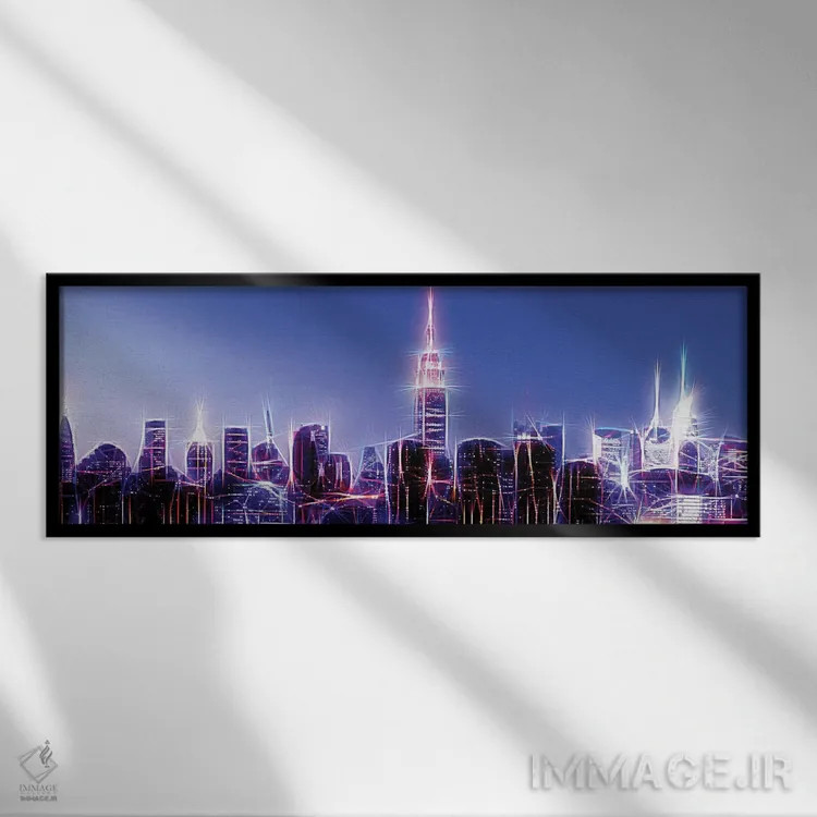 تابلو "شب آبی سلطنتی" اثر فیلیپ هوگونار - نمای قابدار مشکی