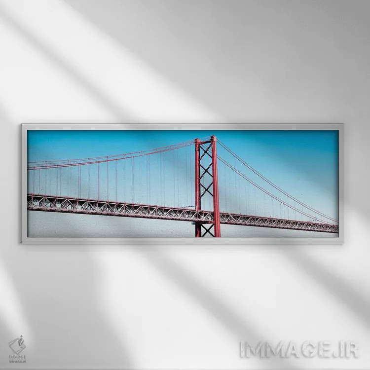 تابلو "پل لیسبون پاپ آرت" اثر فیلیپ هوگونار - نمای قابدار سفید