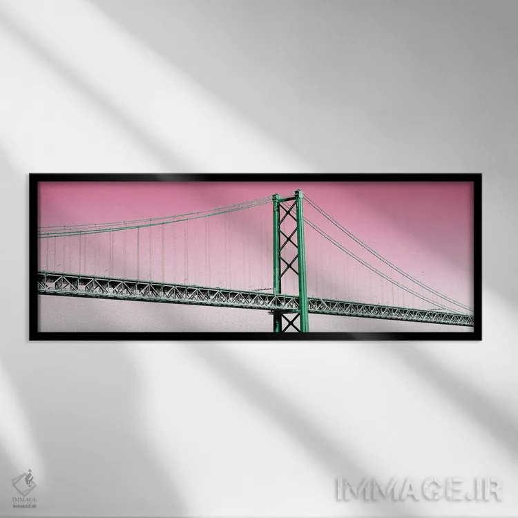 تابلو "پل لیسبون پاپ آرت II" اثر فیلیپ هوگونار - نمای قابدار مشکی