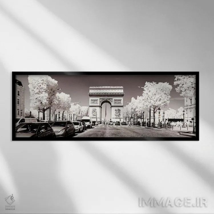 تابلو "شانزه لیزه" اثر فیلیپ هوگونار - نمای قابدار مشکی