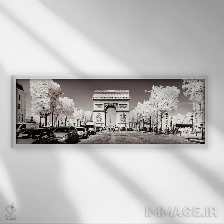 تابلو "شانزه لیزه" اثر فیلیپ هوگونار - نمای قابدار سفید