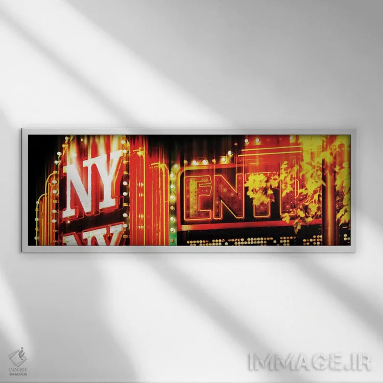 تابلو علامت نیویورک اثر فیلیپ هوگونار - نمای قابدار سفید
