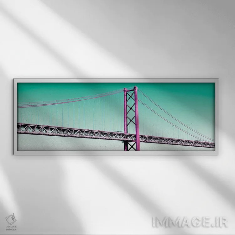 تابلو "پل لیسبون پاپ آرت III" اثر فیلیپ هوگونار - نمای قابدار سفید