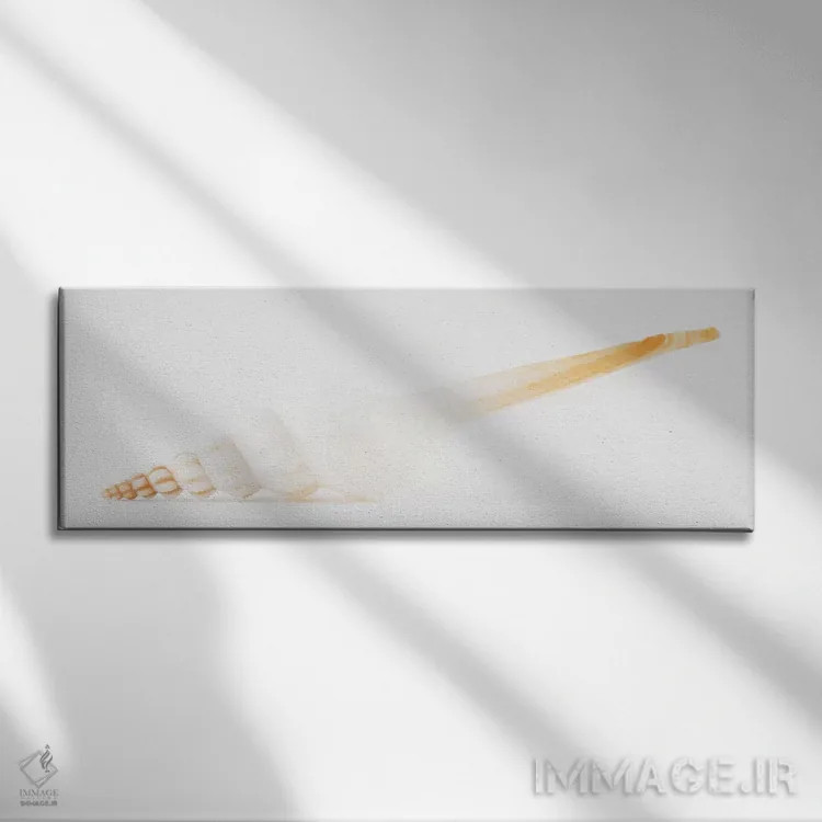 تابلو صدف اسپیندل سفید اثر فیلیپ هوگونار - نمای روبهرو روی دیوار