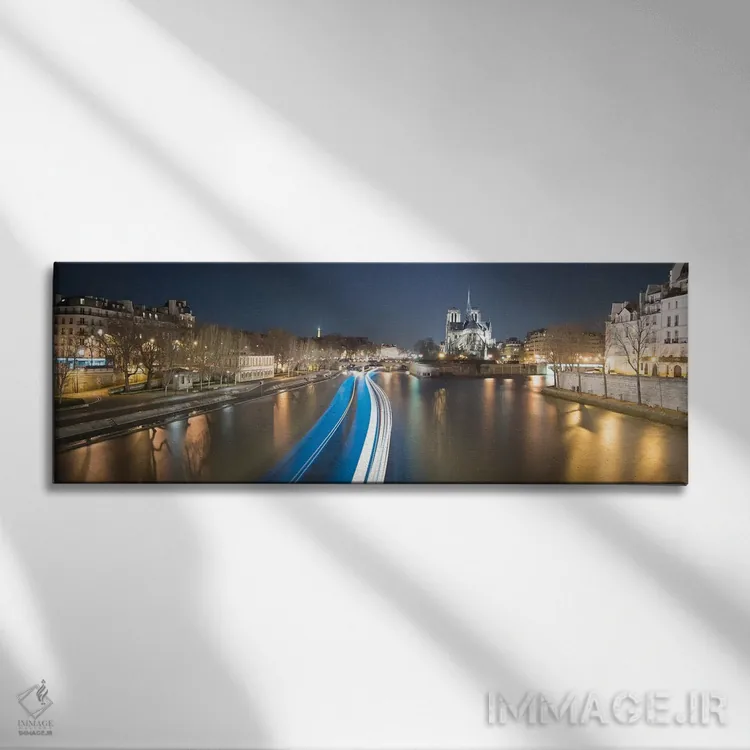 تابلو کلیسای نوتردام پاریس (فرانسه) اثر فیلیپ منگوئن - نمای روبهرو روی دیوار