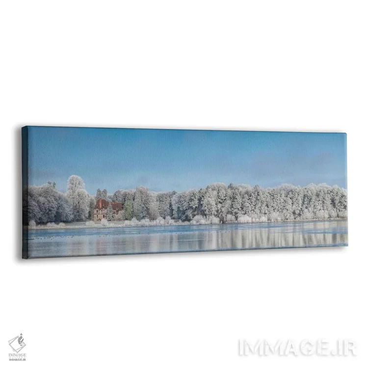 تابلو دریاچه زمستانی پانوراما اثر فیلیپ منگوئن - نمای پرسپکتیو محصول