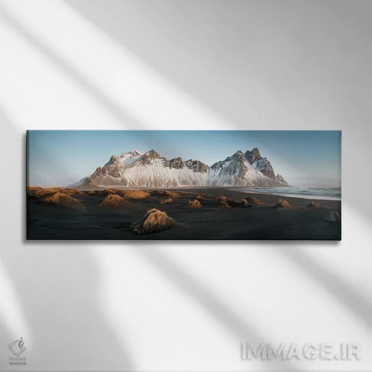تابلو "نمای پانورامیک استوکنس در ایسلند" اثر فیلیپ منگوئن - نمای روبهرو روی دیوار