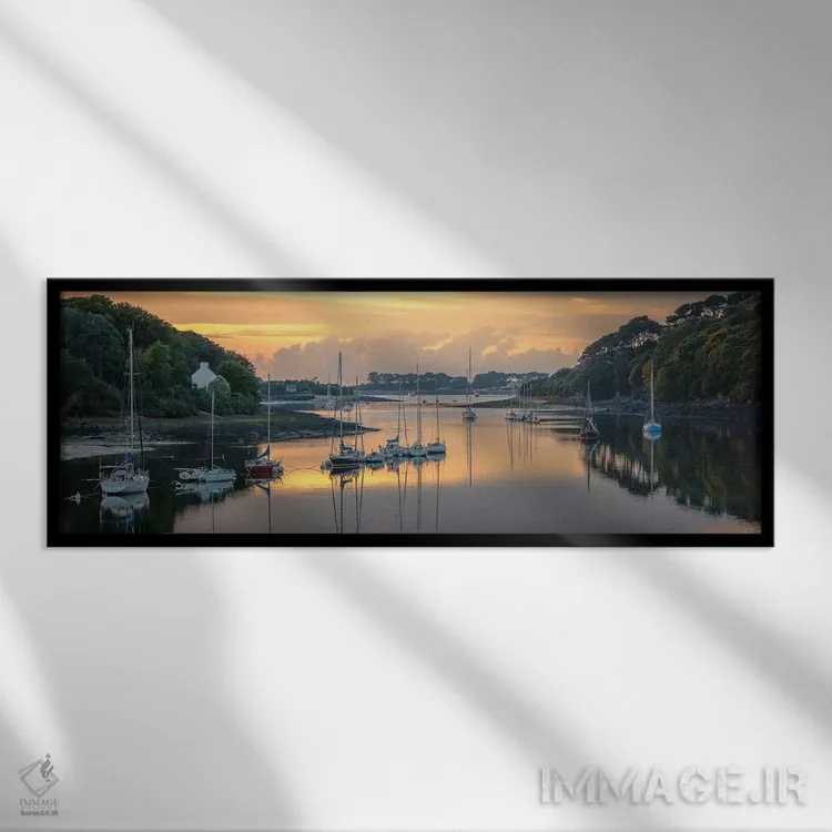 تابلو "بریتان، لابر ورک" اثر فیلیپ منگوئن - نمای قابدار مشکی