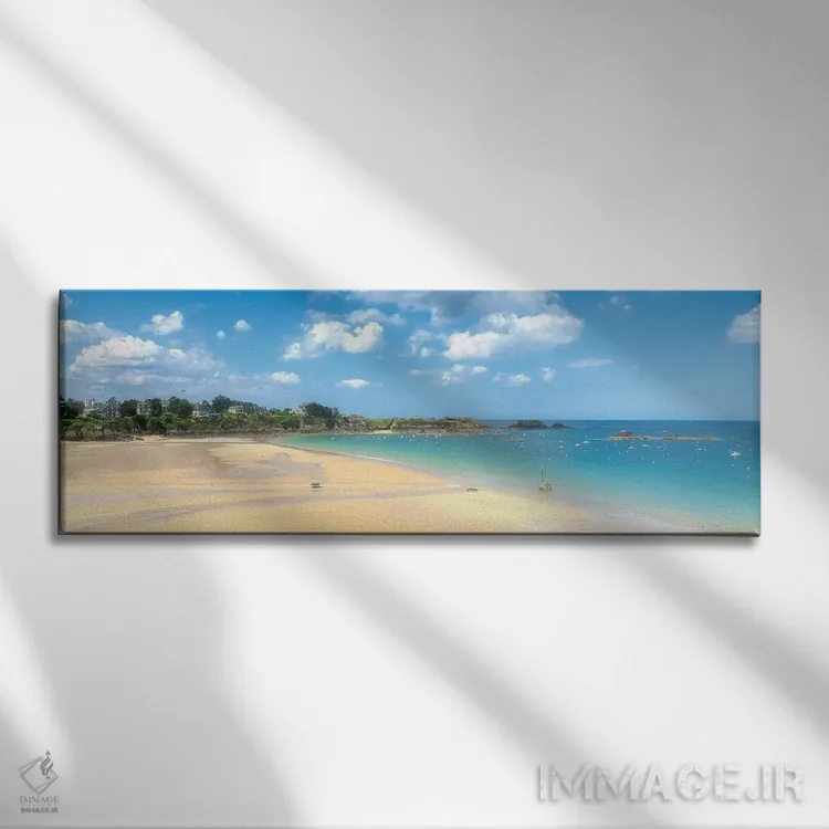 تابلو ساحل سن لونا در بریتانی اثر فیلیپ منگوئن - نمای روبهرو روی دیوار