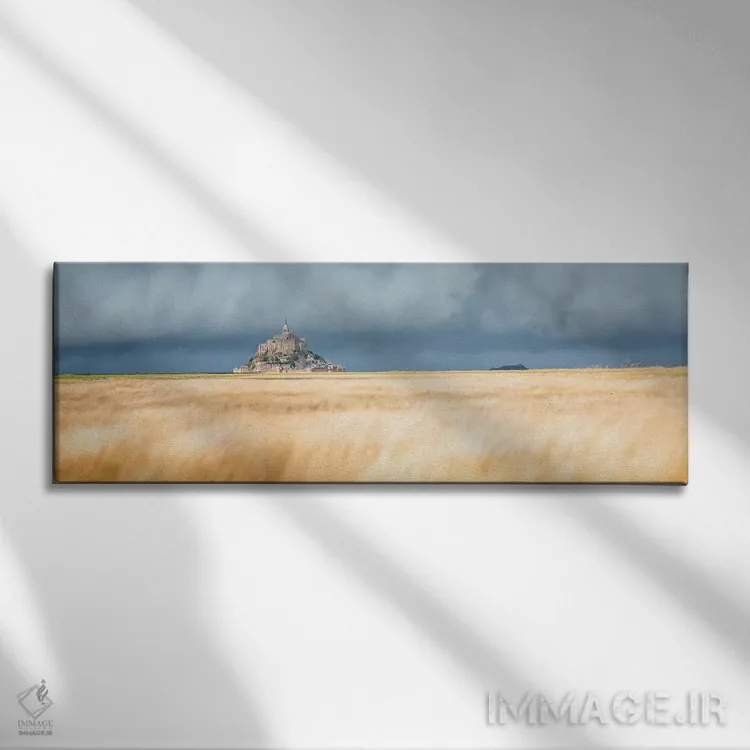 تابلو پانورامیک مونت سن میشل اثر فیلیپ منگوئن - نمای روبهرو روی دیوار
