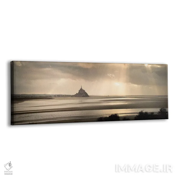 تابلو نمای پانورامیک بزرگ از مونت سن میشل اثر فیلیپ منگوئن - نمای پرسپکتیو محصول