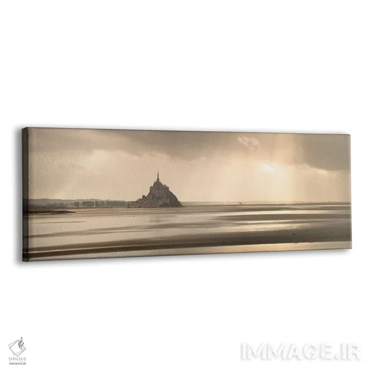 تابلو پانورامیک خلیج مونت سن میشل اثر فیلیپ منگوئن - نمای پرسپکتیو محصول