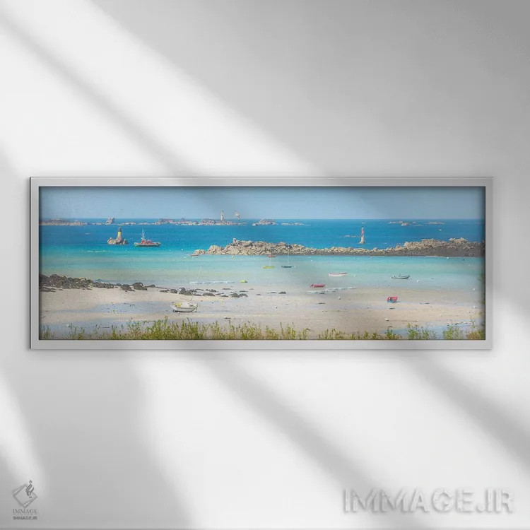 تابلو پورتال در بریتانی اثر فیلیپ منگوئن - نمای قابدار سفید