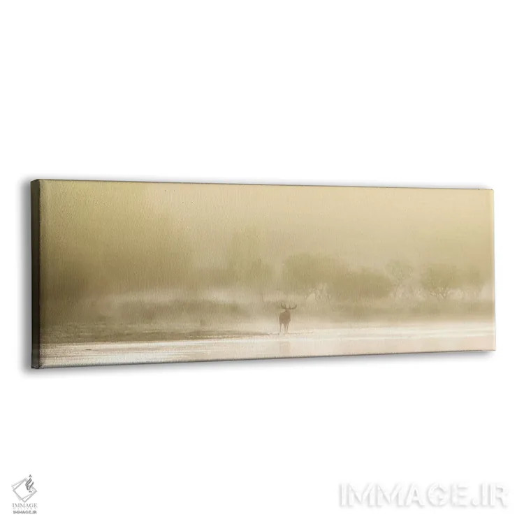 تابلو گوزن در مه اثر فیلیپ منگوئن - نمای پرسپکتیو محصول