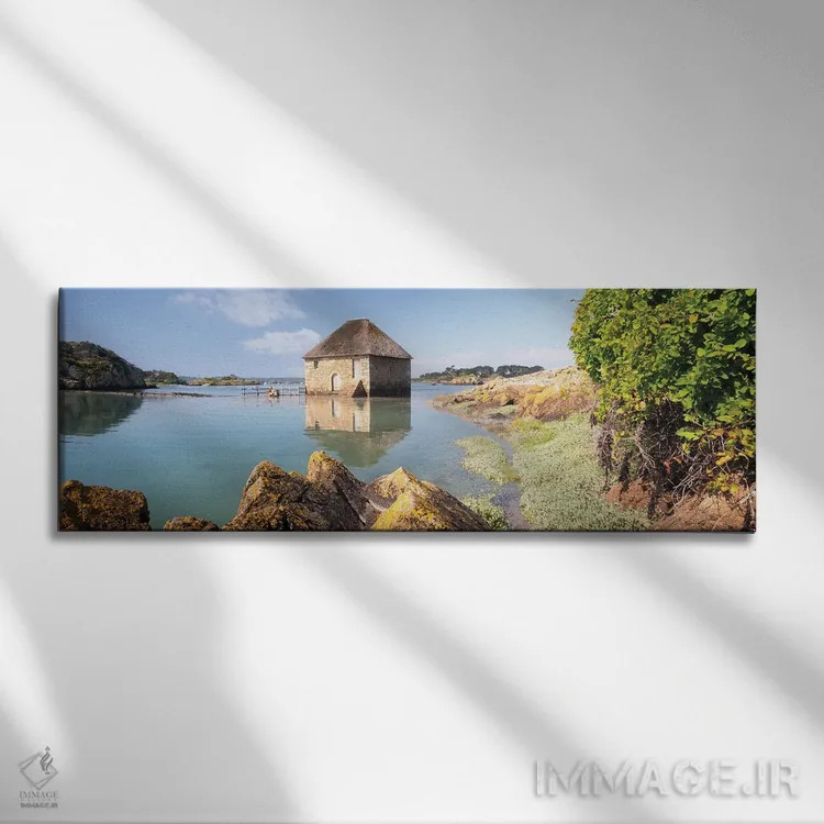 تابلو آسیاب دریایی قدیمی در جزیره بره در برتانی اثر فیلیپ منگوئن - نمای روبهرو روی دیوار