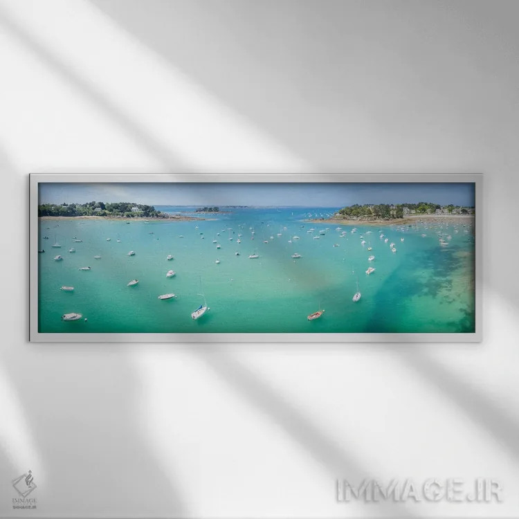 تابلو خلیج سبز برتانی در سنت بریاک اثر فیلیپ منگوئن - نمای قابدار سفید