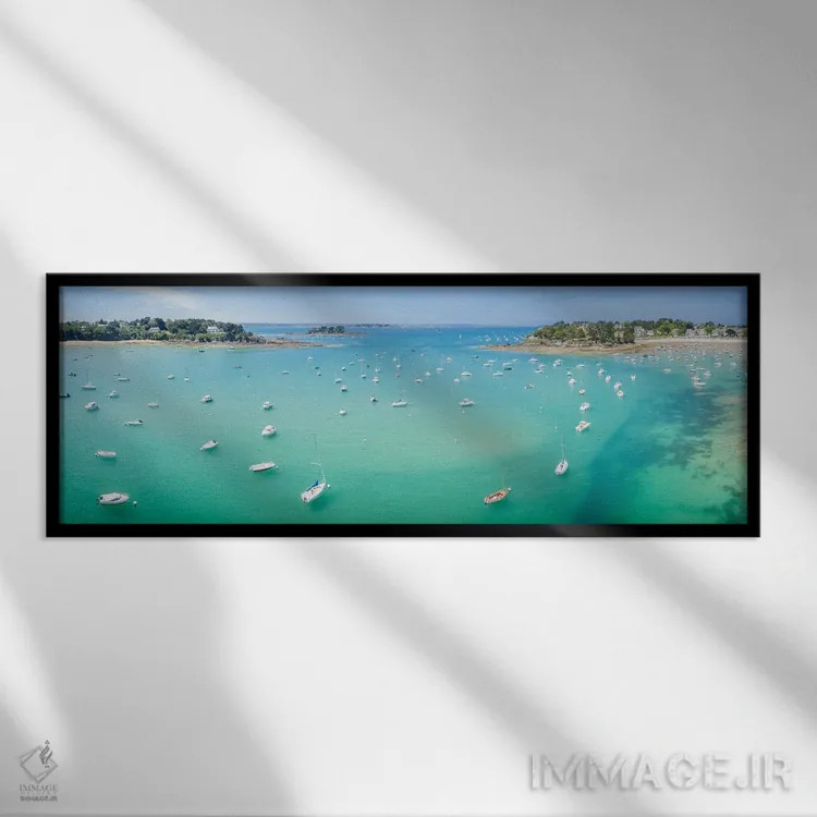 تابلو خلیج سبز برتانی در سنت بریاک اثر فیلیپ منگوئن - نمای قابدار مشکی